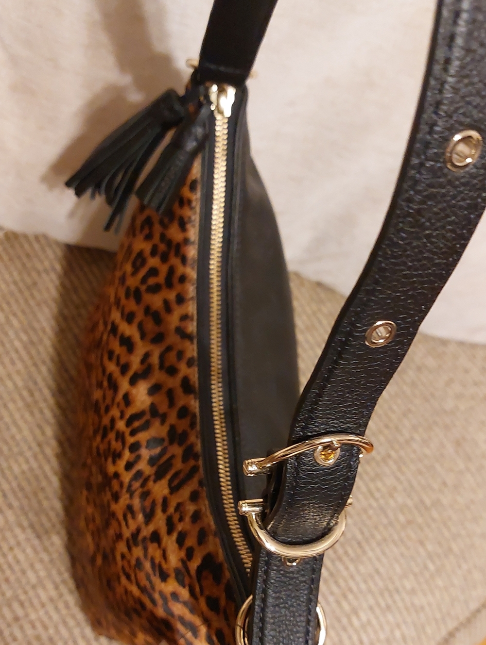 NWT Talbots Cheetah Print Leather Bag - Picture 4 of 15